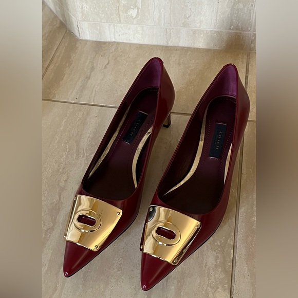 Lawrence Box Heel in Calf leather, Coach - Picture 4 of 14